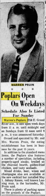 Warrens Poplars - MAY 1961 ARTICLE ON OWNER